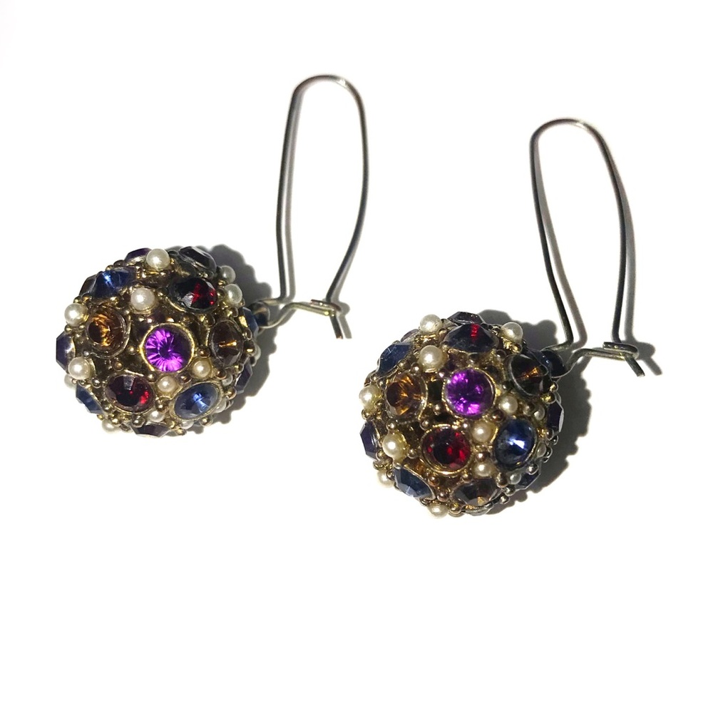 Drop ball earrings multicolored